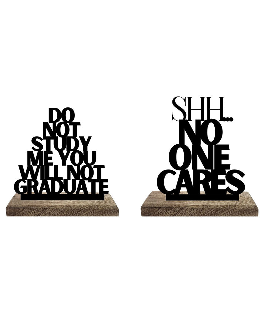 Silent Disregard Table Décor | Set of 2