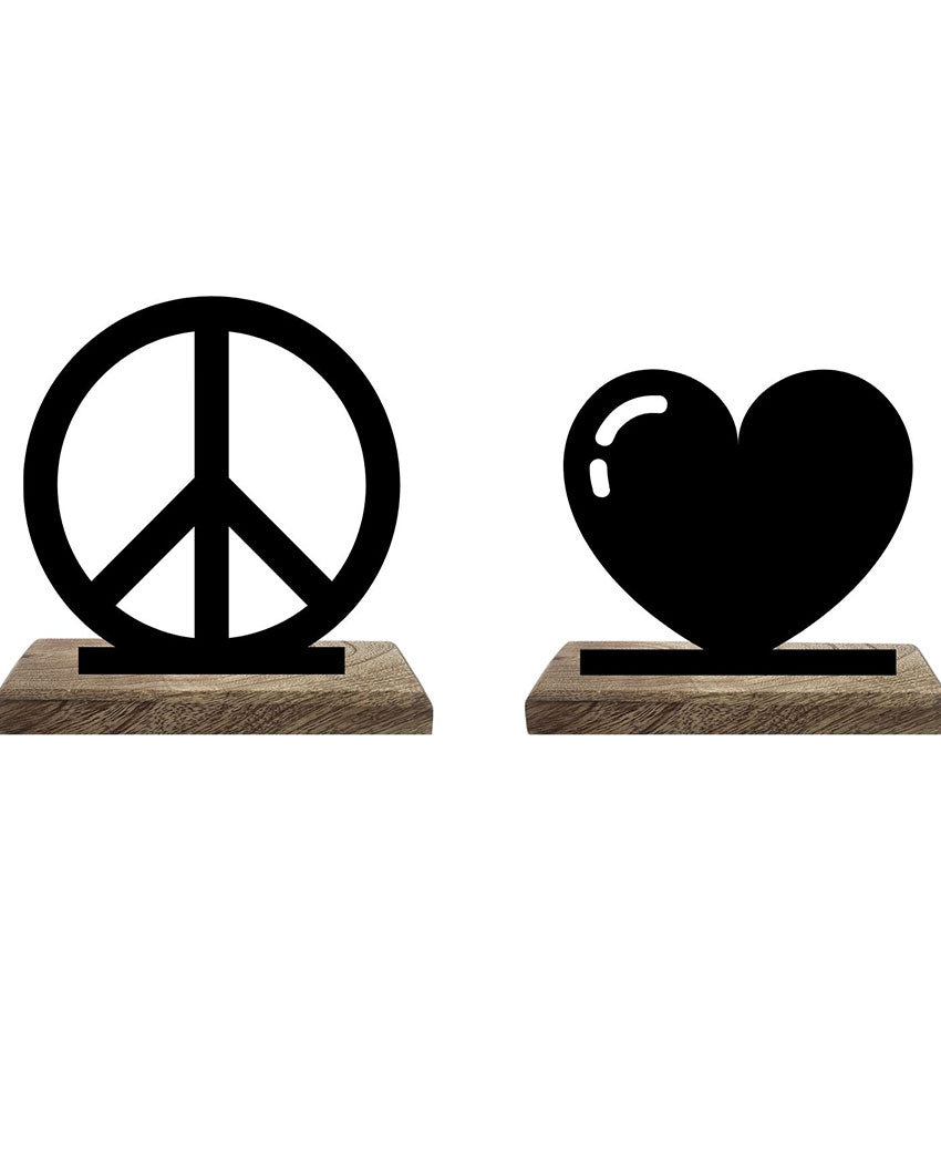 Heart and Peace Table Décor | Set of 2