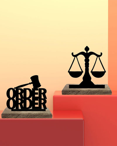 Law and Order Table Décor | Set of 2