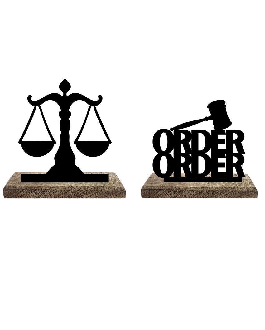 Law and Order Table Décor | Set of 2