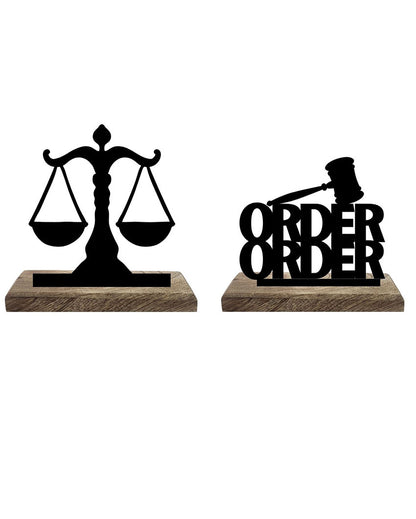 Law and Order Table Décor | Set of 2