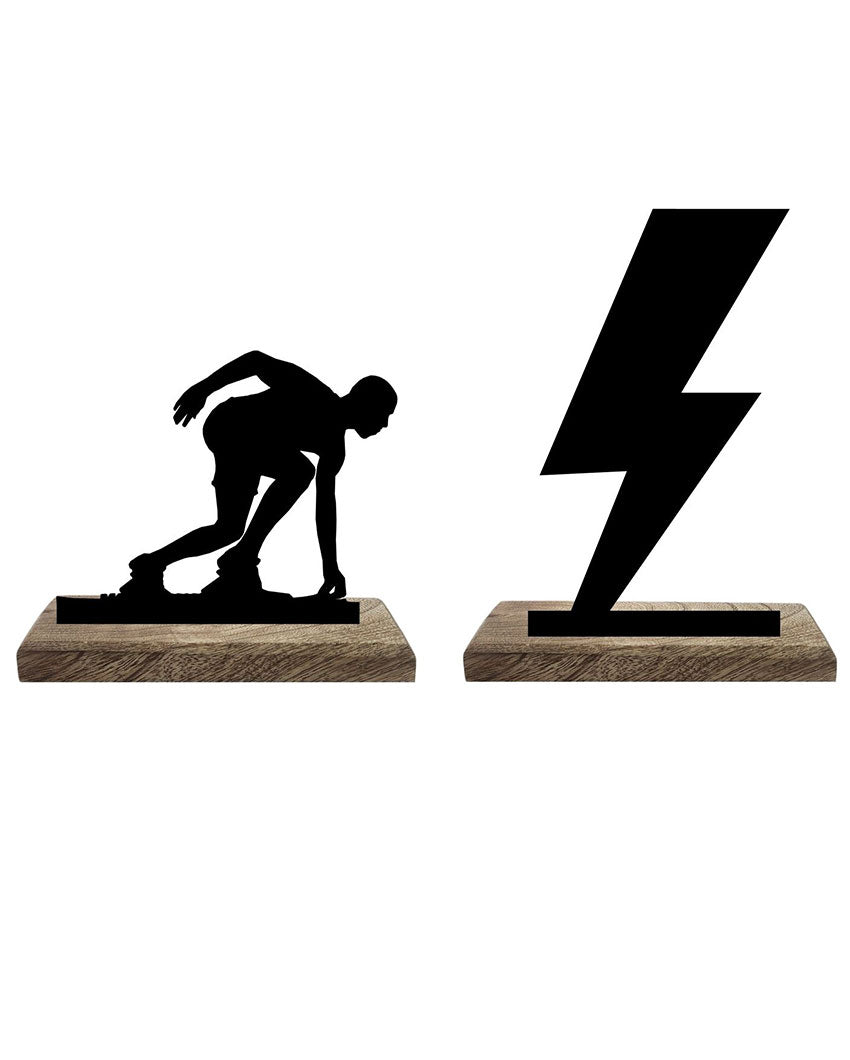 Thundering Athlete Table Décor | Set of 2