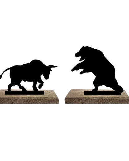 Bull and Bear Dynamics Table Décor | Set of 2