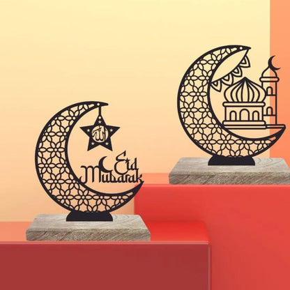 Eid Mubarak with Mosque Table Décor | Set of 2