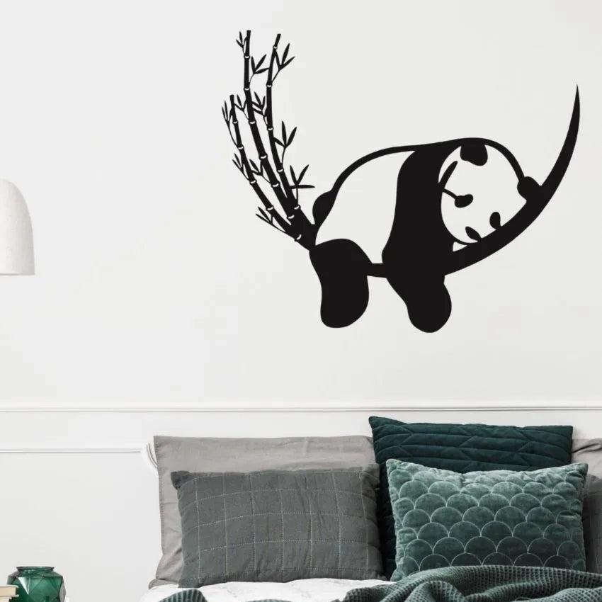 Panda On BambooIron Wall Hanging Décor