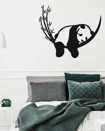 Panda On BambooIron Wall Hanging Décor