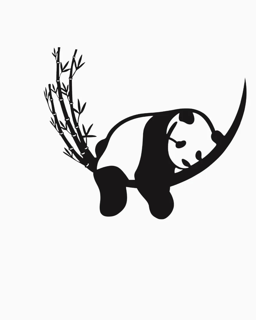 Panda On BambooIron Wall Hanging Décor