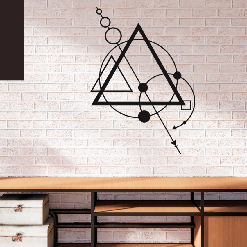 Abstract TriangleIron Wall Hanging Décor