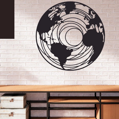 Draw World MapIron Wall Hanging Décor