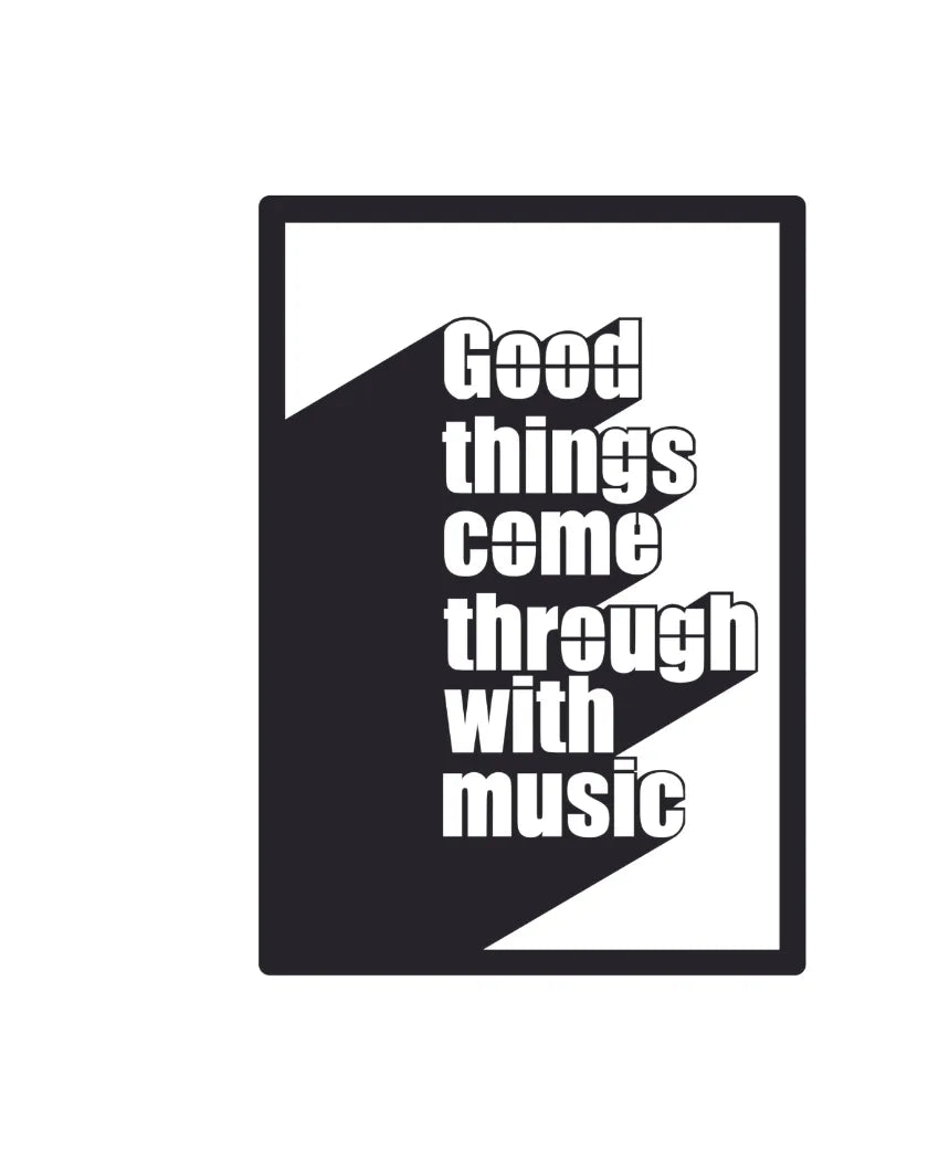 Good Things Come Through With MusicIron Wall Hanging Décor