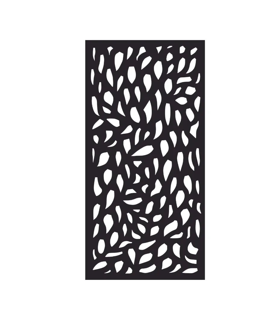 Rectangular Creative Black Pattern PanelIron Wall Hanging Décor