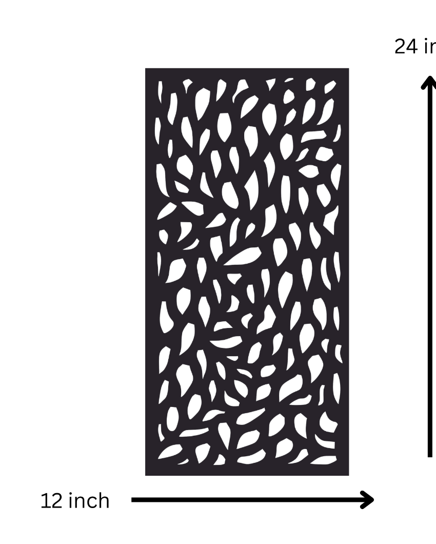 Rectangular Creative Black Pattern PanelIron Wall Hanging Décor