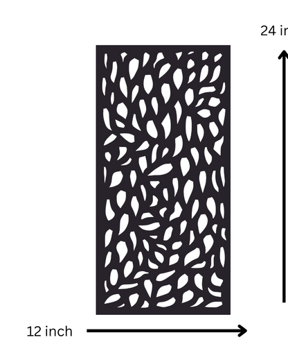 Rectangular Creative Black Pattern PanelIron Wall Hanging Décor