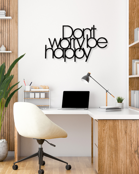 Don'T Worry Be HappyIron Wall Hanging Décor