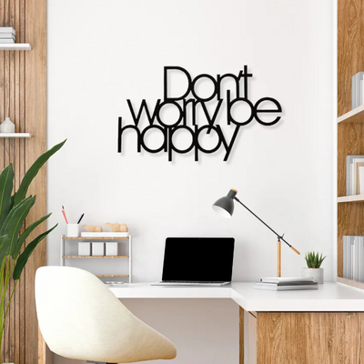 Don'T Worry Be HappyIron Wall Hanging Décor