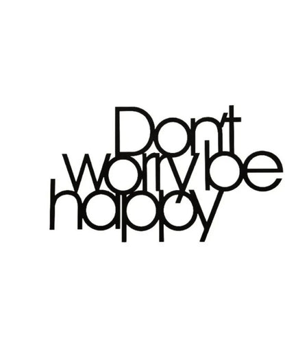 Don'T Worry Be HappyIron Wall Hanging Décor