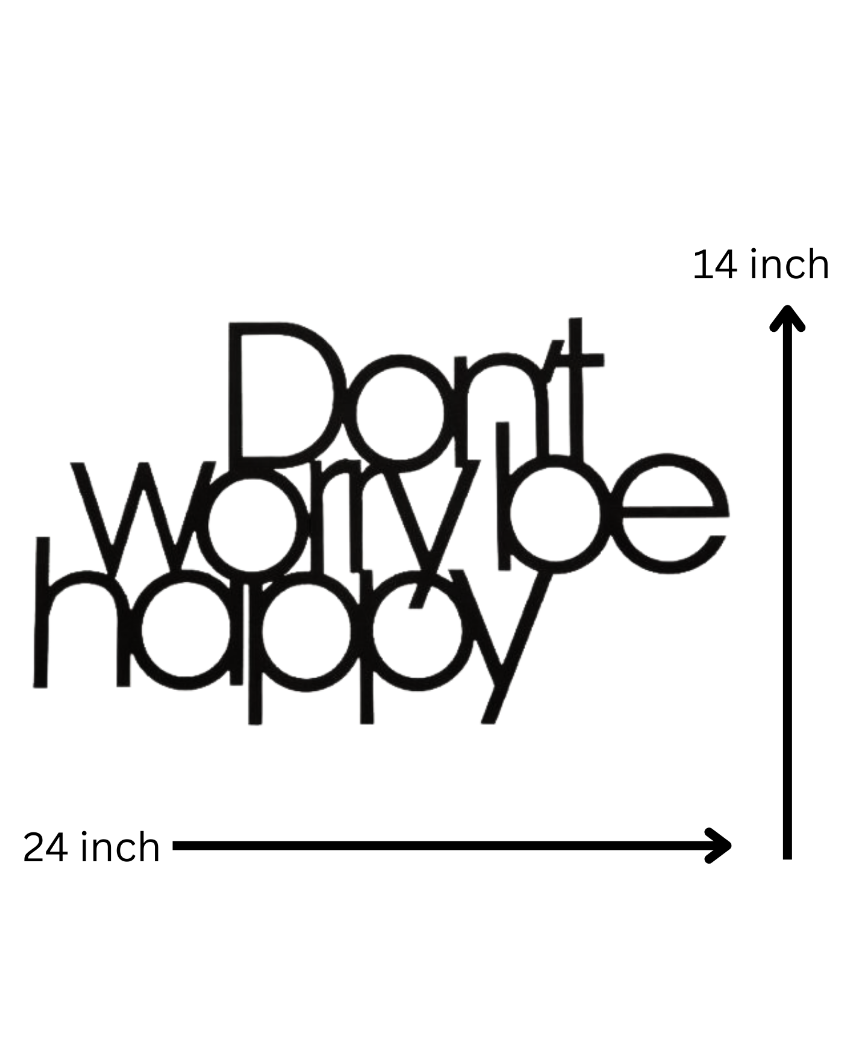 Don'T Worry Be HappyIron Wall Hanging Décor