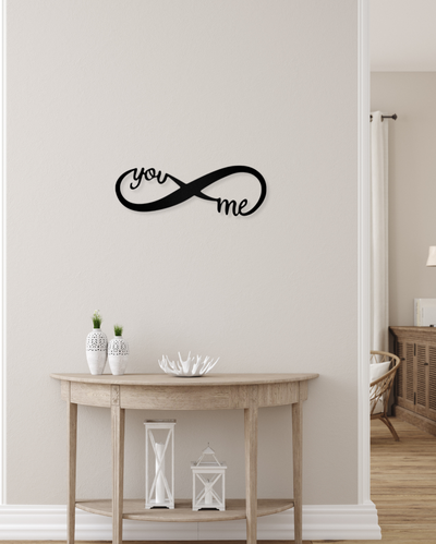 You And Me Till InfinityIron Wall Hanging Décor