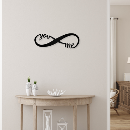 You And Me Till InfinityIron Wall Hanging Décor