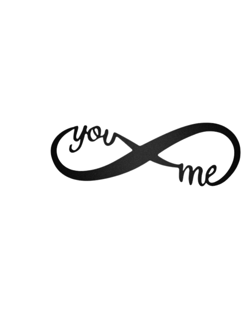 You And Me Till InfinityIron Wall Hanging Décor