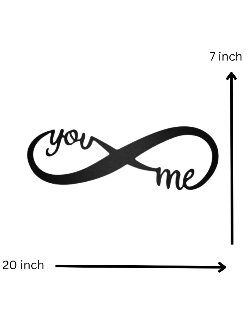 You And Me Till InfinityIron Wall Hanging Décor