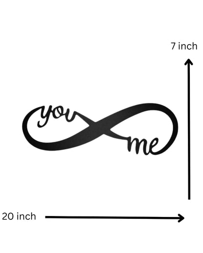 You And Me Till InfinityIron Wall Hanging Décor