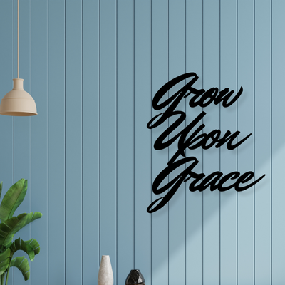 Grow Upon GraceIron Wall Hanging Décor