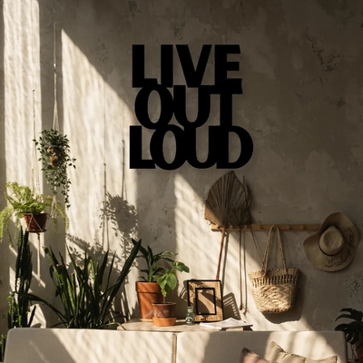 Live Out LoudIron Wall Hanging Décor