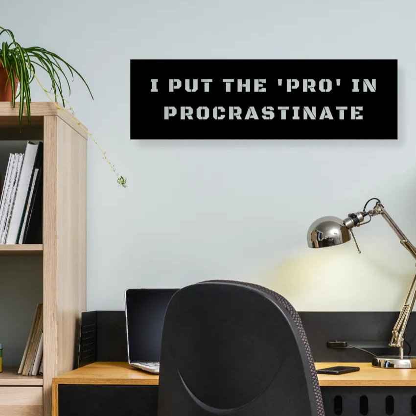 I Put The 'Pro' In ProcrastinateIron Wall Hanging Décor