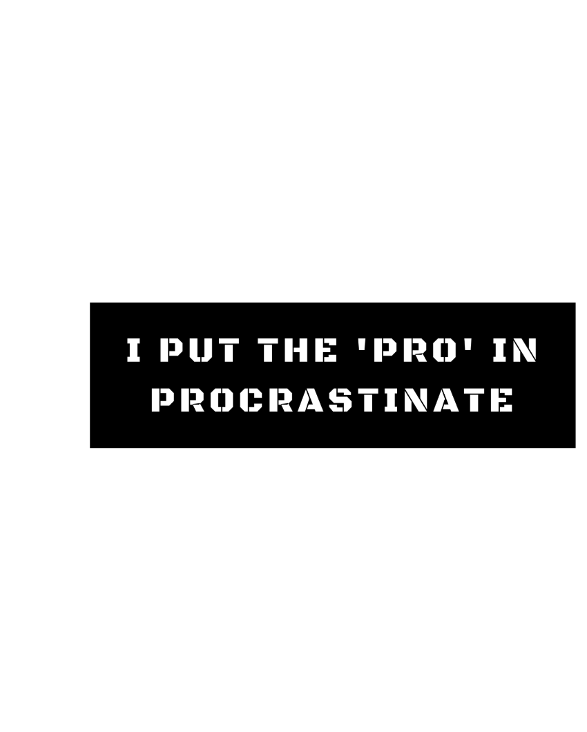 I Put The 'Pro' In ProcrastinateIron Wall Hanging Décor