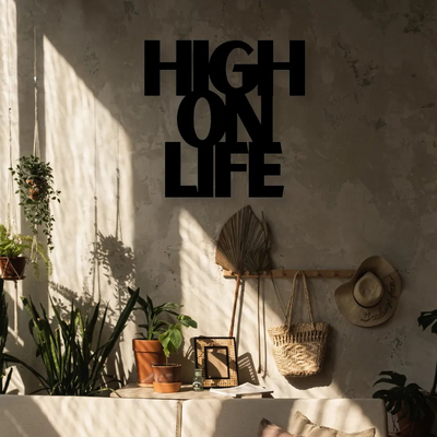 High On LifeIron Wall Hanging Décor