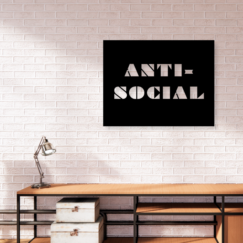 Anti-SocialIron Wall Hanging Décor