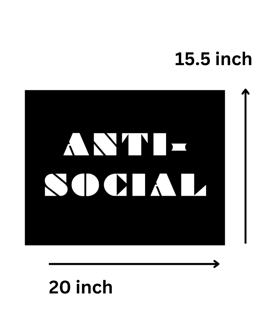 Anti-SocialIron Wall Hanging Décor