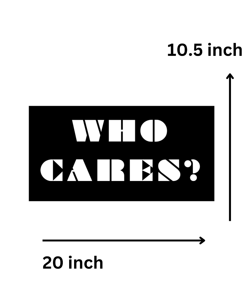 Who Cares?Iron Wall Hanging Décor