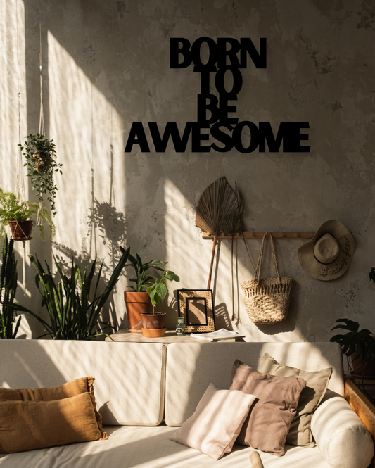 Born To Be AwesomeIron Wall Hanging Décor