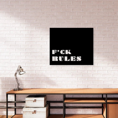 F*Ck RulesIron Wall Hanging Décor