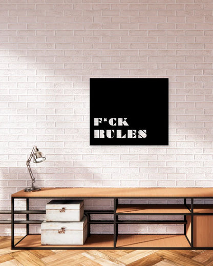 F*Ck RulesIron Wall Hanging Décor