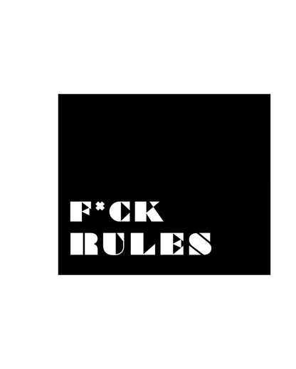 F*Ck RulesIron Wall Hanging Décor