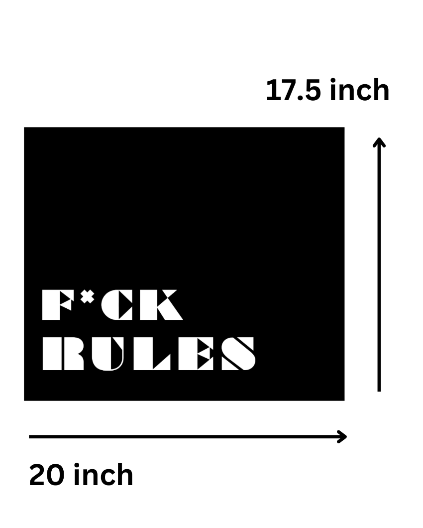 F*Ck RulesIron Wall Hanging Décor