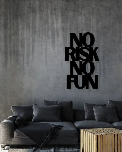 No Risk No FunIron Wall Hanging Décor