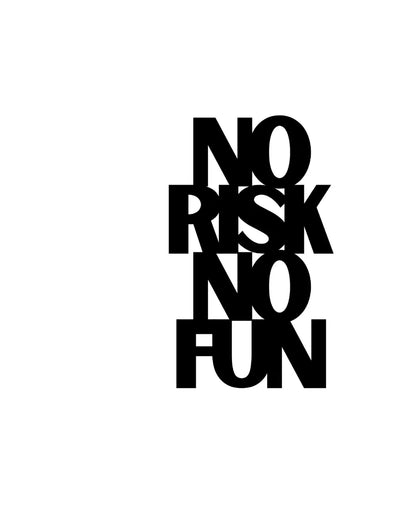 No Risk No FunIron Wall Hanging Décor