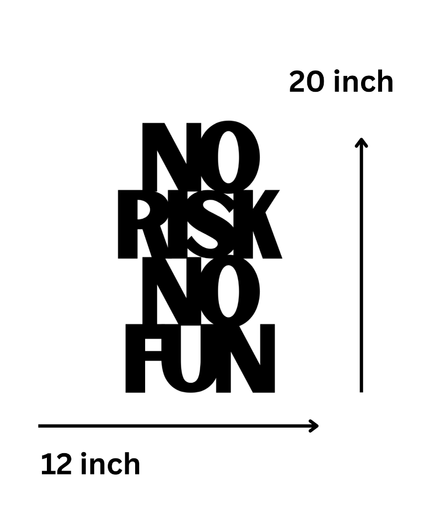 No Risk No FunIron Wall Hanging Décor