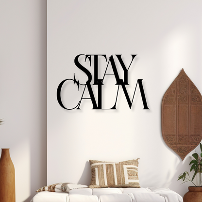 Stay CalmIron Wall Hanging Décor