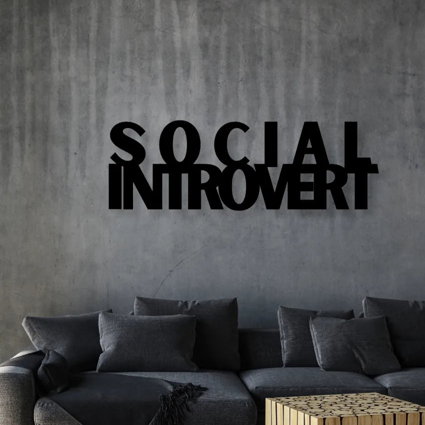 Social IntrovertIron Wall Hanging Décor