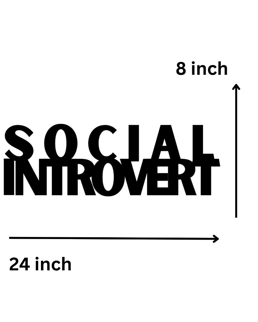 Social IntrovertIron Wall Hanging Décor