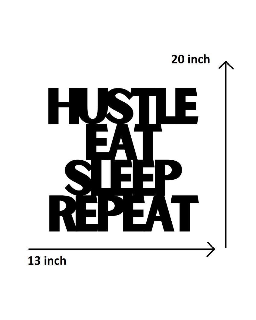 Hustle Eat Sleep RepeatIron Wall Hanging Décor