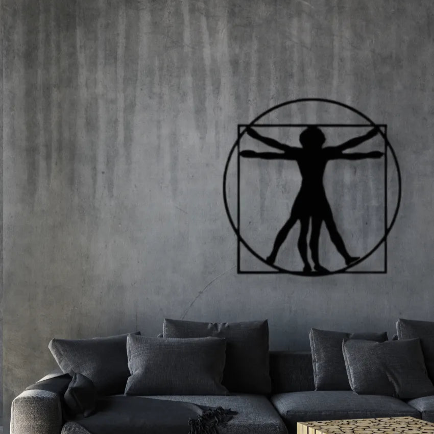 The Vitruvian ManIron Wall Hanging Décor