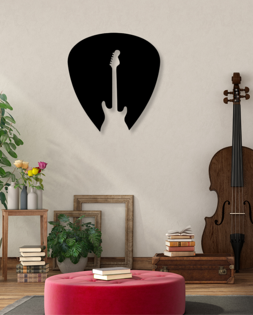 Guitar And PlectrumIron Wall Hanging Décor