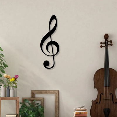 Treble Key Musical HarmonyIron Wall Hanging Décor