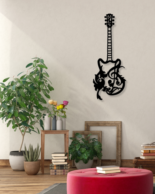 Artistic GuitarIron Wall Hanging Décor
